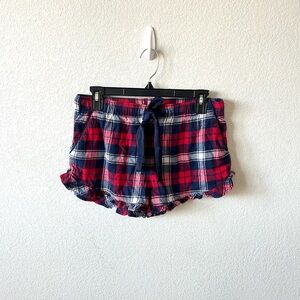 Aerie plaid pj ruffle shorts